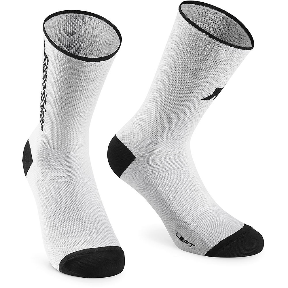 Assos RS Superléger Cycling Socks - Holy White - S/M}, Holy White