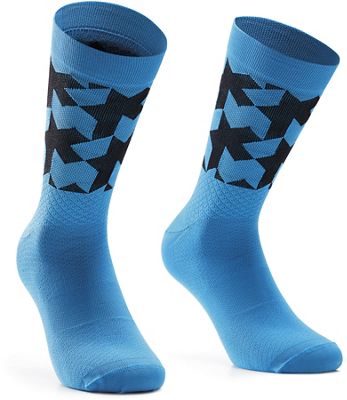 Assos Monogram Evo Cycling Socks - Cyber Blue - S}, Cyber Blue