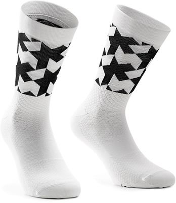 Assos Monogram Evo Cycling Socks - Holy White - S/M}, Holy White