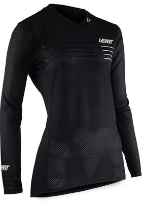 Leatt Women's MTB Gravity 4.0 Jersey - BLK - L}, BLK