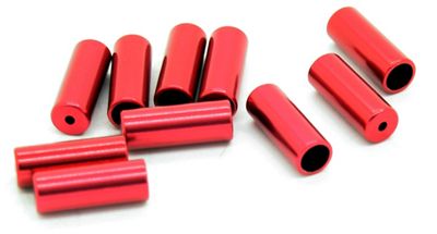 Transfil Outer Brake Cable Ferrules 5mm (10 Pack) - Red, Red