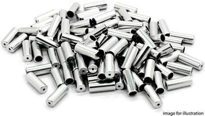 Transfil Self Locking Gear Ferrules 4mm (10 Pack) - Silver - 4mm}, Silver