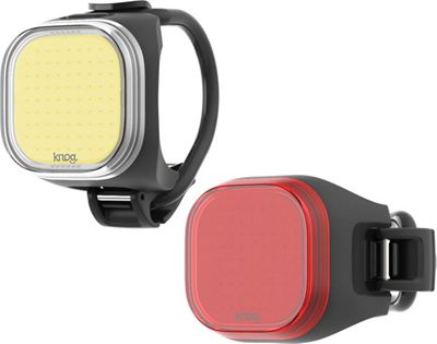 Knog Blinder Mini Square Lights Twinpack - Black, Black