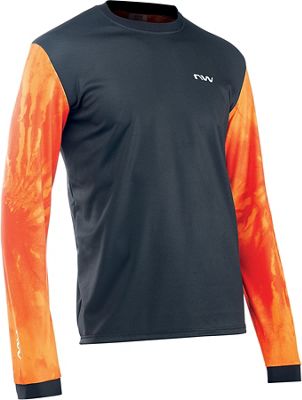Northwave Enduro LS Cycling Jersey AW21 - nero - arancione, nero - arancione