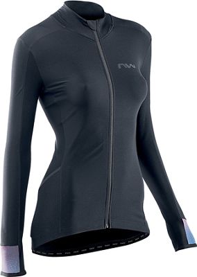 Northwave Women's Fahrenheit LS Cycling Jersey AW21 - Black-Holographic - XXL}, Black-Holographic