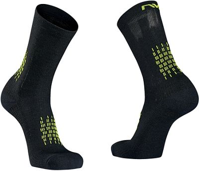 Northwave Fast Winter High Cycling Sock AW21 - Black-Yellow Fluo - XS, Black-Yellow Fluo