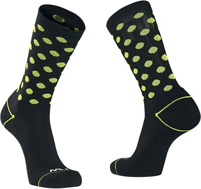 Northwave Core Cycling Sock AW21 - Black-Yellow Fluo - XS}, Black-Yellow Fluo