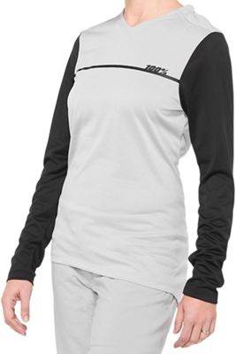100% Women's Ridecamp Long Sleeve Jersey AW21 - Grigio/Nero, Grigio/Nero