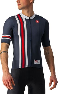 Castelli Hollywood Competizione Cycling Jersey SS21 - Cannonball Saville Blue - XXL, Cannonball Saville Blue