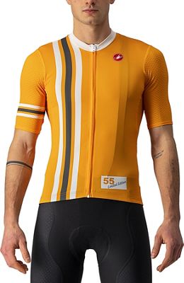 Castelli Hollywood Competizione Cycling Jersey SS21 - Cannonball Vintage Orange - XS, Cannonball Vintage Orange