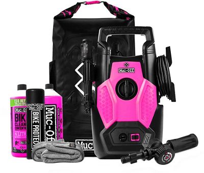 Muc-Off Bicycle Pressure Washer Bundle - Pink - Black - UK Plug}, Pink - Black