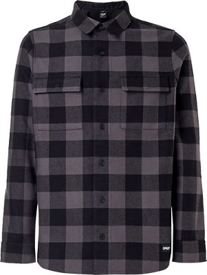 Oakley Bear Cozy Flannel Shirt - Black-Grey Check - S}, Black-Grey Check