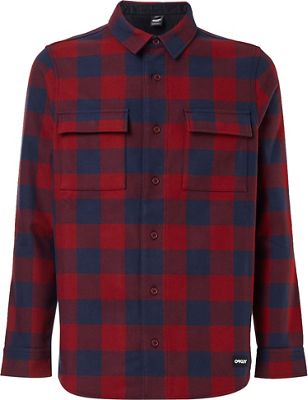 Oakley Bear Cozy Flannel Shirt - Fathom-Iron Red, Fathom-Iron Red