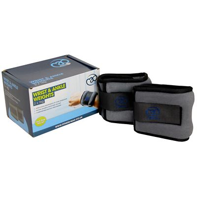 Fitness-Mad Wrist-Ankle Weights (2 x 1Kg) - Black, Black