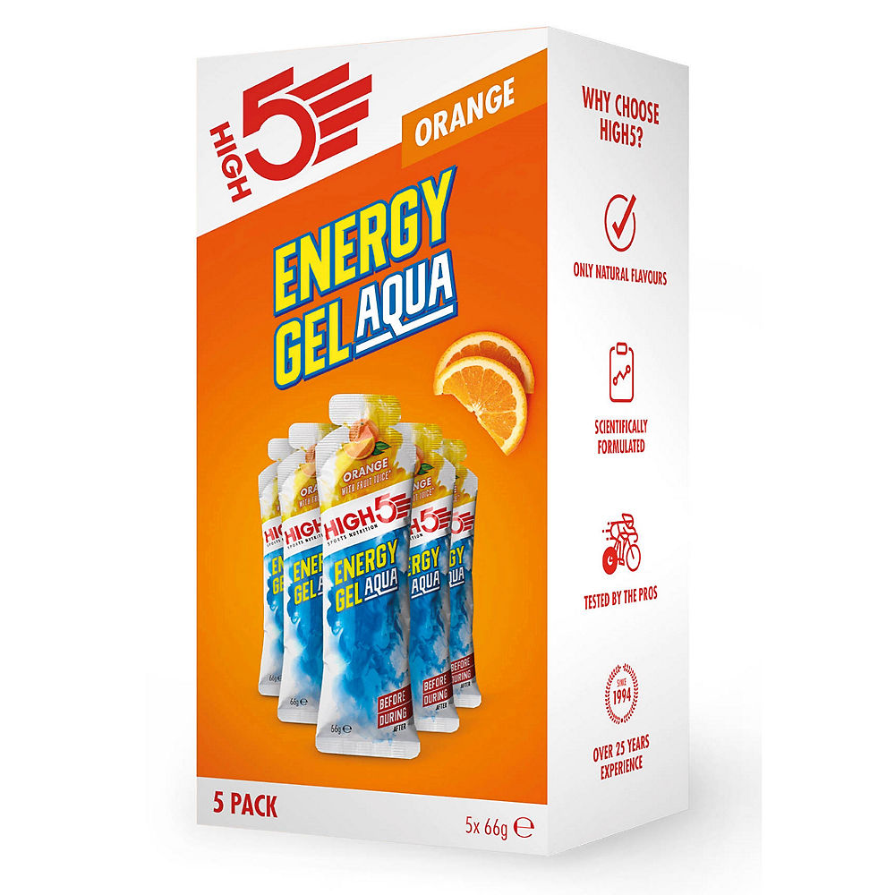 HIGH5 Energy Gel Aqua Orange (5 x 66g)