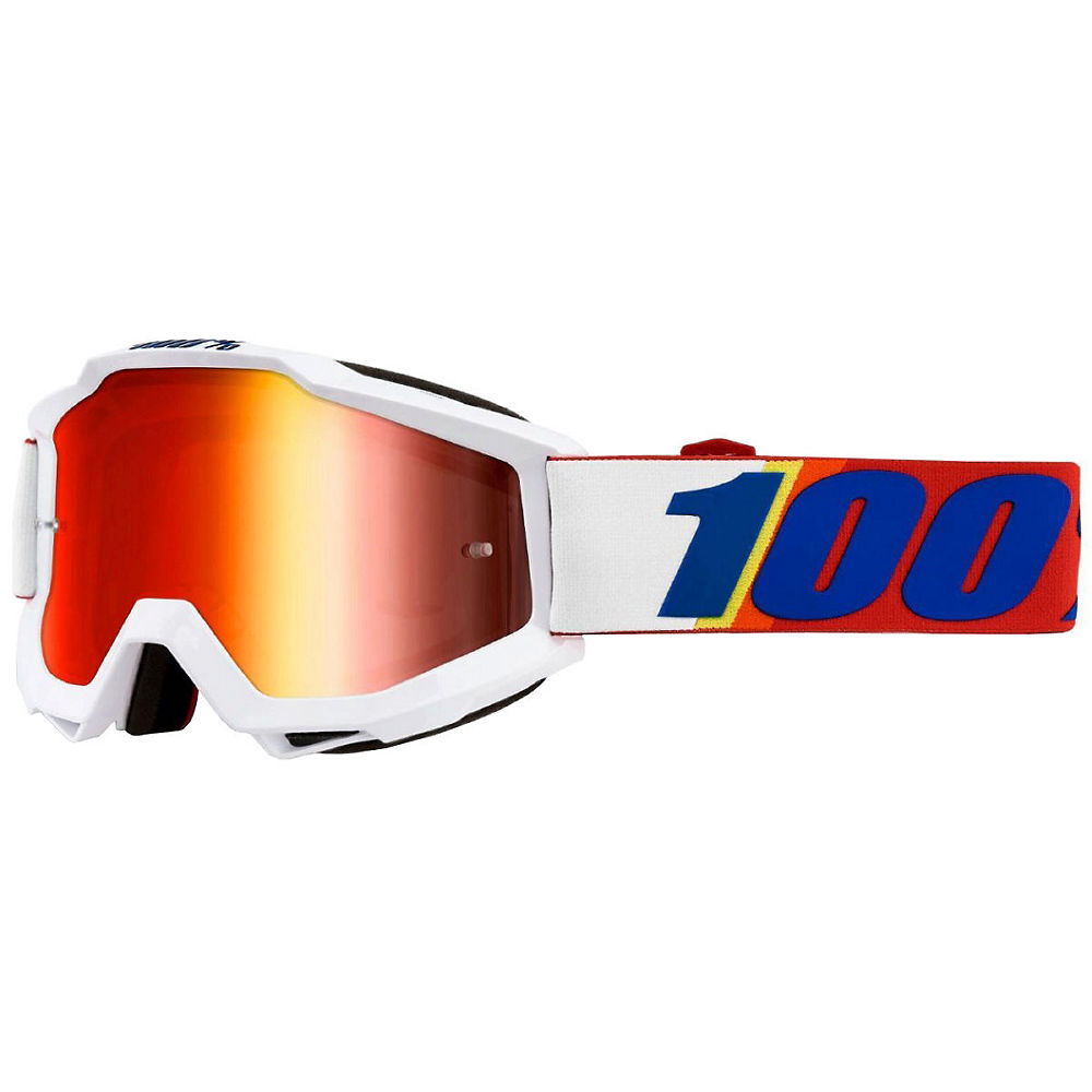 100% Accuri Goggle Mirror Lens - white-cobalt logo, white-cobalt logo