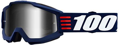 100% Accuri Goggle Art Deco Mirror Lens - dark blue-white logo, dark blue-white logo