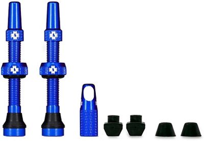 Muc-Off Tubeless Presta Valves (Pair) 2021 - Blue - 44mm, Blue