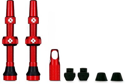 Muc-Off Tubeless Presta Valves (Pair) 2021 - Red - 44mm, Red