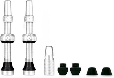 Muc-Off Tubeless Presta Valves (Pair) 2021 - Silver - 44mm}, Silver