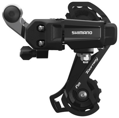 Shimano Tourney 6-7 Speed Rear Derailleur - Black-Silver - One Size}, Black-Silver