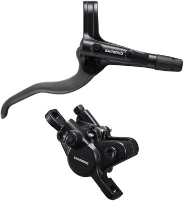 Shimano MT400 Mountain Bike Disc Brake - Black Silver Lever - 1400mm RH}, Black Silver Lever