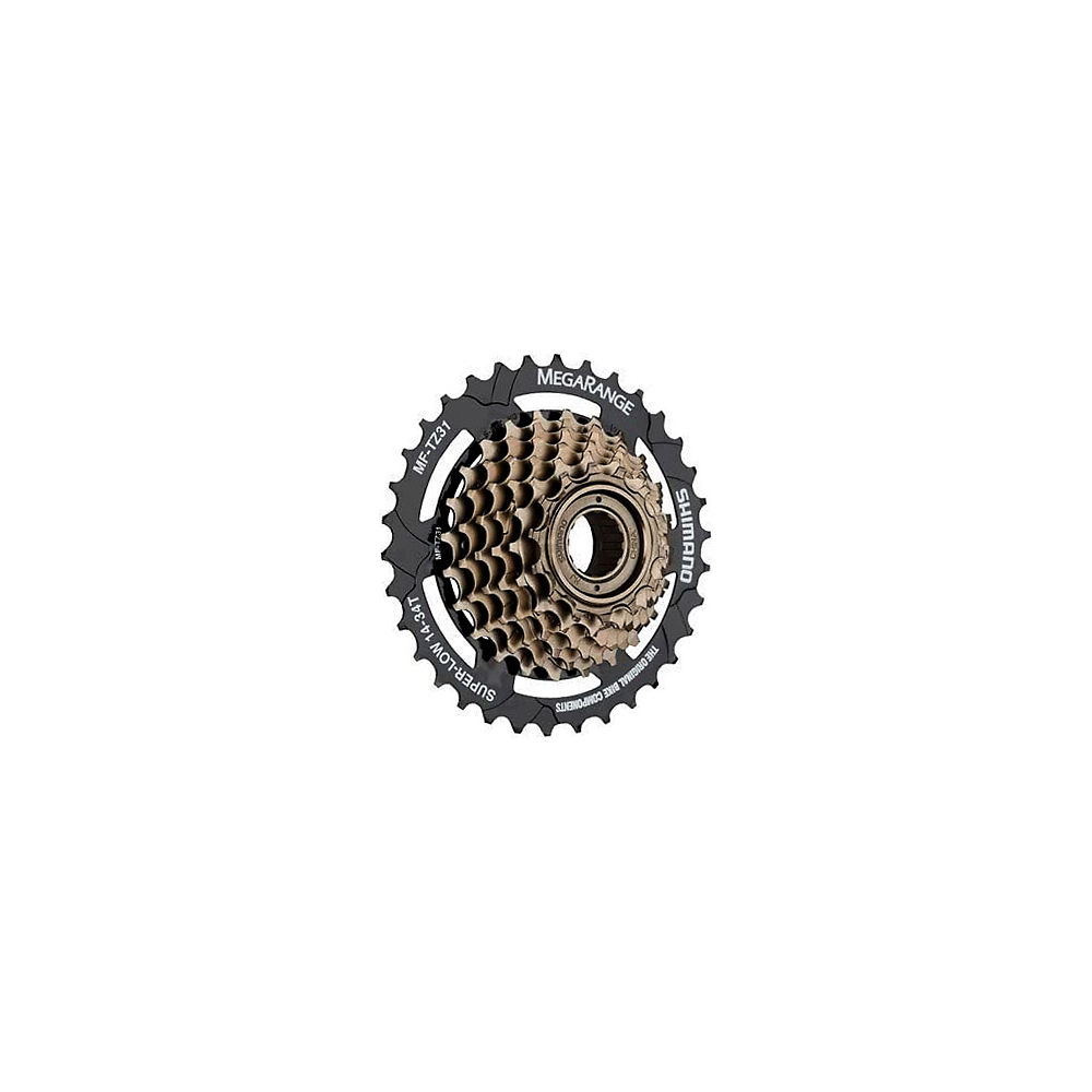 Shimano Tourney MF-TZ31 7 Speed Freewheel - Noir/Or - 14 - 34t, Noir/Or