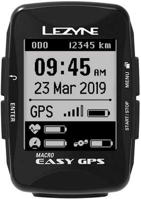 Lezyne Macro Easy GPS Cycling Computer - Black, Black
