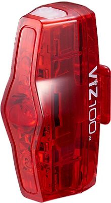 Cateye VIZ 100 Rear Light - Black - Red, Black - Red