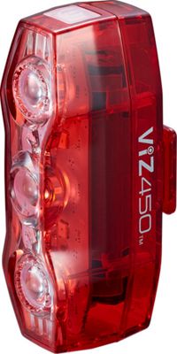 Cateye VIZ 450 Rear Light - Black - Red, Black - Red