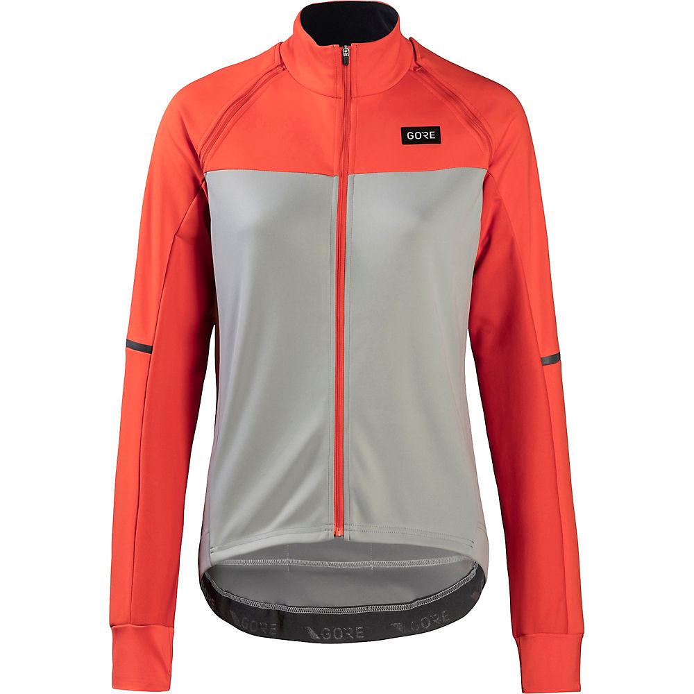 Gore Wear Women's Phantom Cycling Jacket AW21 - Lab Grey-Fireball - 34}, Lab Grey-Fireball