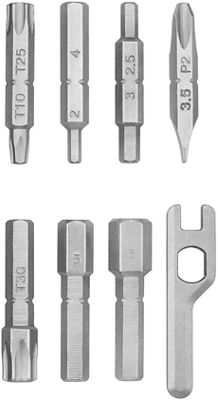 Wolf Tooth EnCase 14 Function Multi Tool Bits - Silver - Replacement Bit Set, Silver
