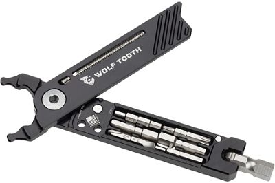 Wolf Tooth 8-Bit Pack Pliers Multi Tool - Black - Gunmetal Bolt - 17 Function}, Black - Gunmetal Bolt