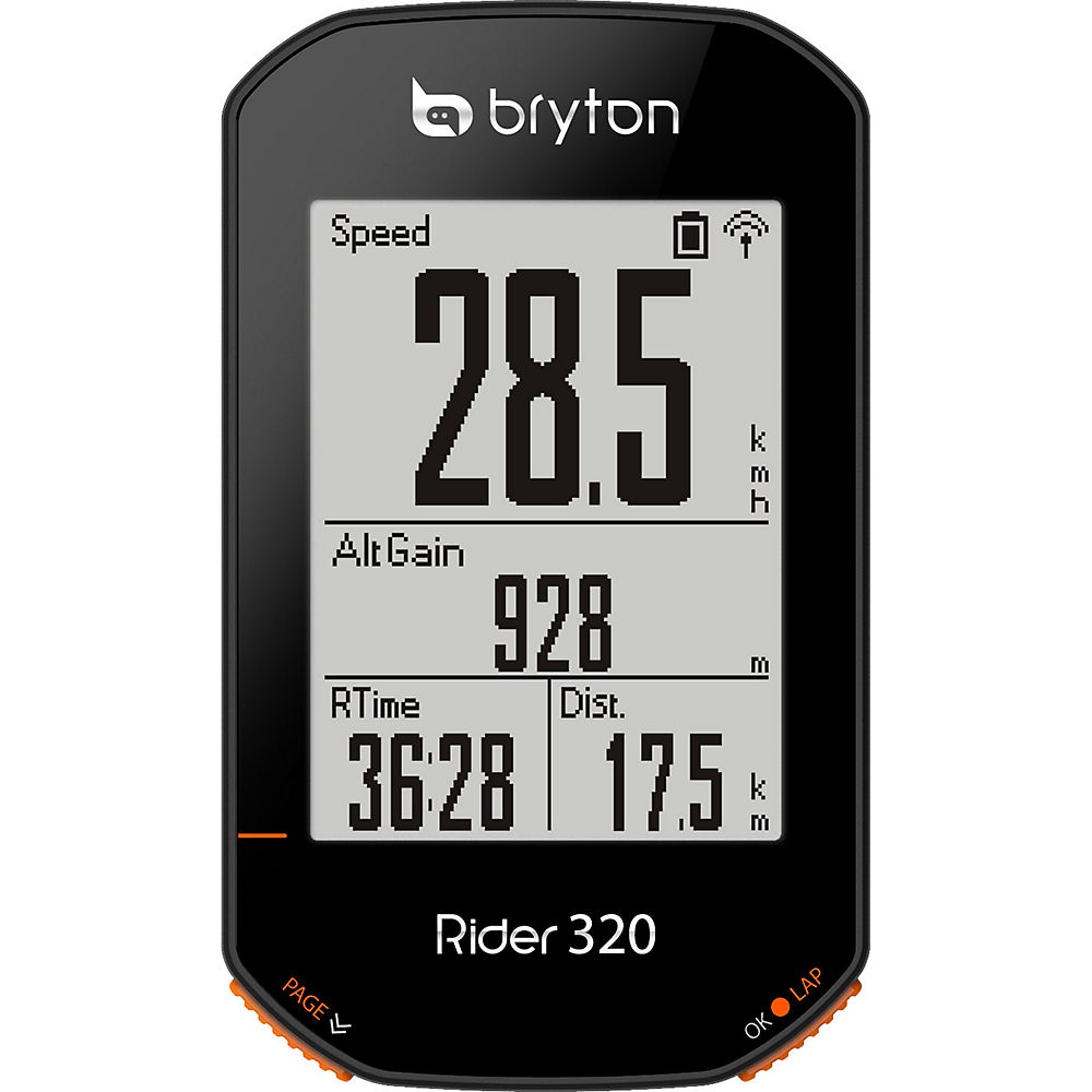 Image of Bryton Rider 320E GPS Cycle Computer - Black - Head Unit Only}, Black