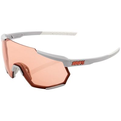 100% Racetrap Soft Tact Grey Hiper Sunglasses - Blanc, Blanc