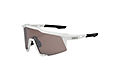 100% Speedcraft Matte White Mirror Sunglasses