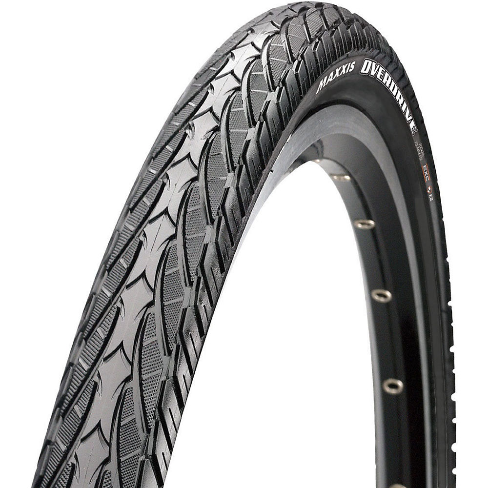 Maxxis Overdrive Road Trekking Wire Tyre - Black - Wire Bead, Black