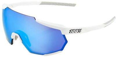 100% Racetrap Matte White Mirror Sunglasses - Silver, Silver