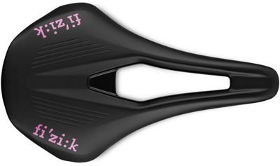 Fizik Argo Vento R3 Mountain Bike Saddle - Black and Pink - 140mm}, Black and Pink