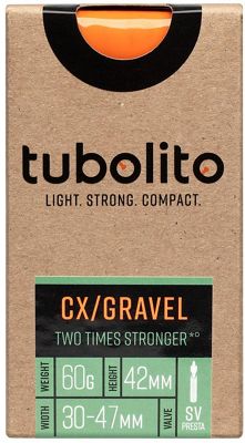 Tubolito Tubo Cyclocross-Gravel Inner Tube - Orange - 42mm, Orange