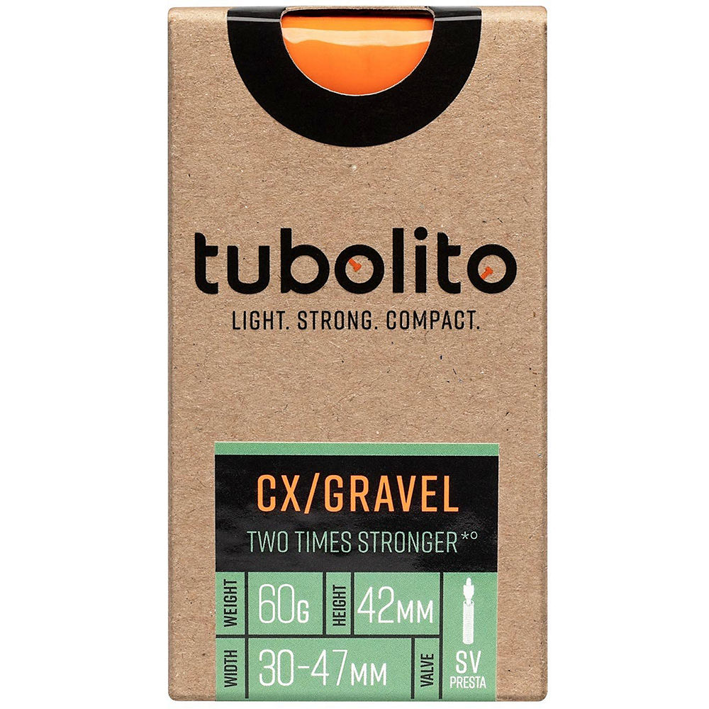 Tubolito Tubo Cyclocross-Gravel Inner Tube - Orange - 60mm, Orange