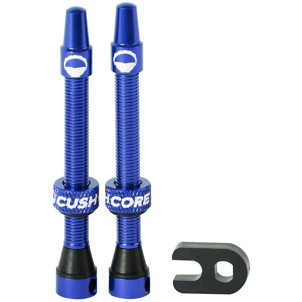 CushCore Tubeless Presta Valve Set - Azul - 44mm, Azul