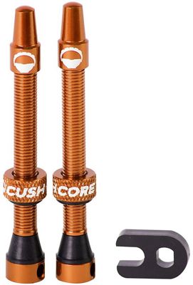 CushCore Tubeless Valve Set - Orange - 55mm, Orange