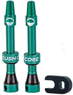 CushCore Tubeless Presta Valve Set - Turquoise - 44mm}, Turquoise