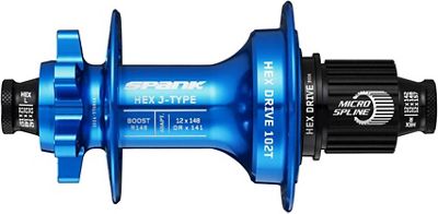 Spank HEX J-TYPE Boost Rear Hub - Blue - 32H 148mm, Blue