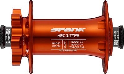 Spank HEX J-TYPE Boost Front Hub - Orange - 32H, Orange