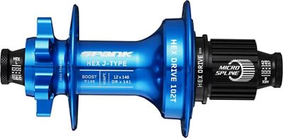 Spank HEX J-TYPE Boost E-Plus Rear Hub - Blue - Boost 148mm, Blue