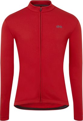 dhb Long Sleeve Thermal Cycling Jersey - Jester Red - L}, Jester Red