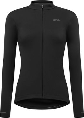 dhb Women's LS Thermal Cycling Jersey - Black - UK 14}, Black