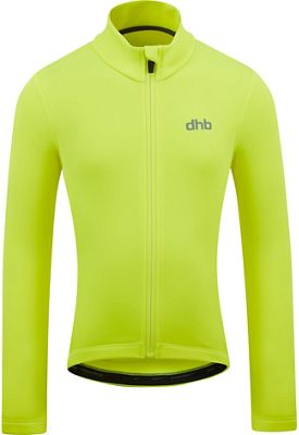 dhb Kids Long Sleeve Thermal Jersey - Fluro Yellow - 8-10 Years}, Fluro Yellow